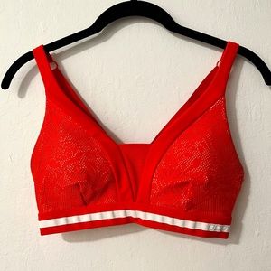 Lorna Jane Red & White Sports Bra XS